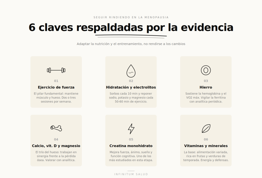 Claves nutricionales y de entrenamiento para el rendimiento deportivo en la menopausia